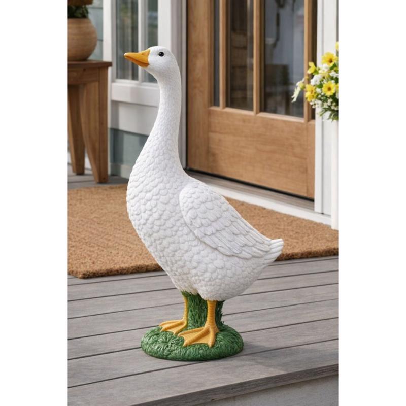 Living Accents Plastic White 20 in. Goose Statue