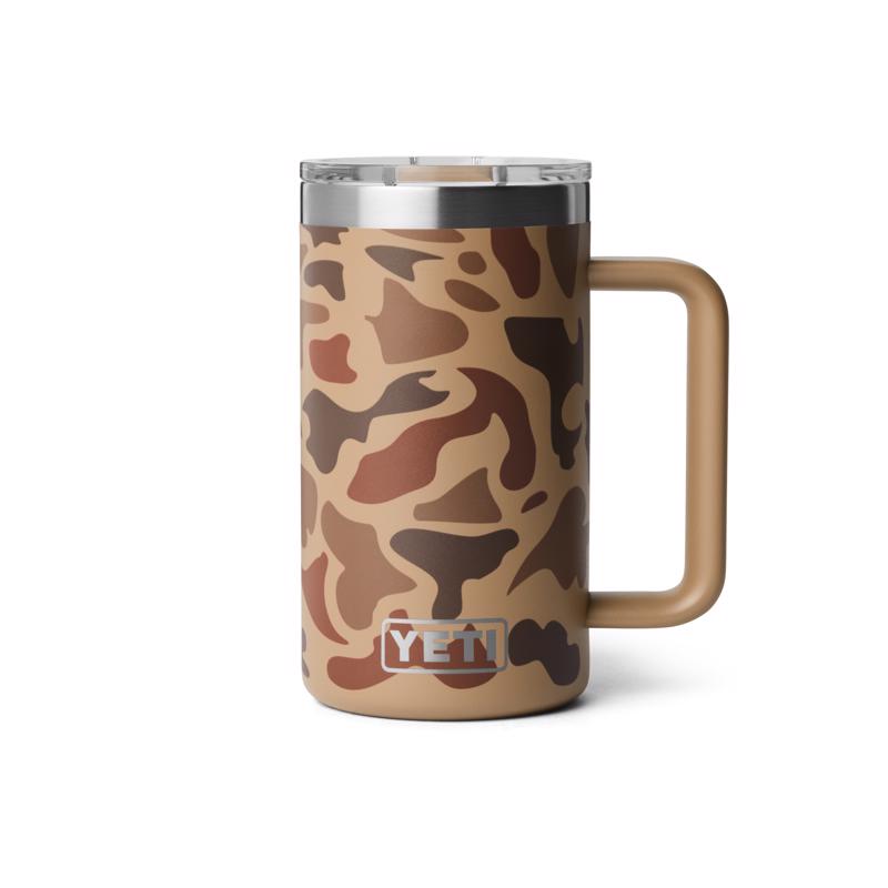 YETI Rambler 24 oz Wetlands Camo BPA Free Ceramic Lined Mug with MagSlider Lid