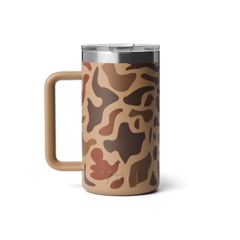 YETI Rambler 24 oz Wetlands Camo BPA Free Ceramic Lined Mug with MagSlider Lid