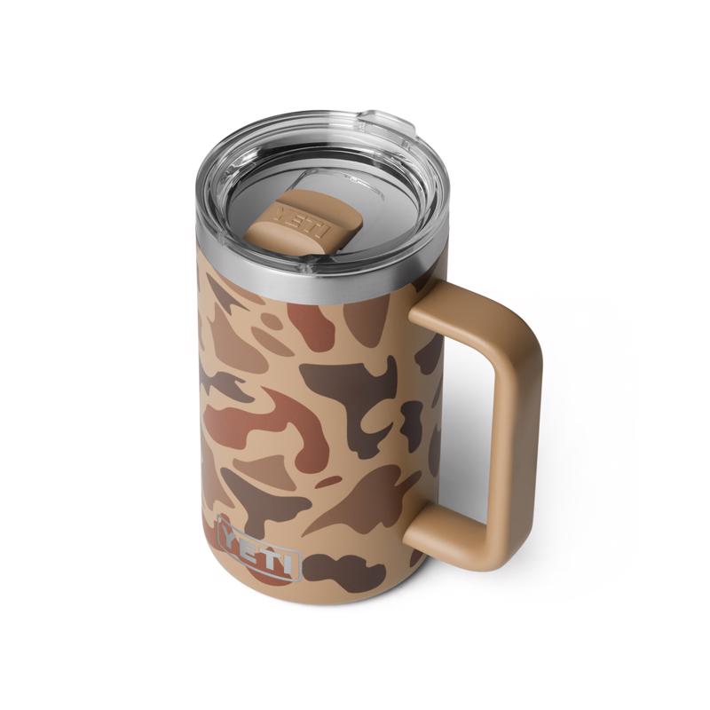 YETI Rambler 24 oz Wetlands Camo BPA Free Ceramic Lined Mug with MagSlider Lid