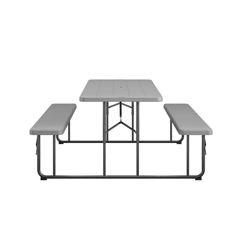 Cosco Plastic White 72 in. Rectangle Foldable Picnic Table