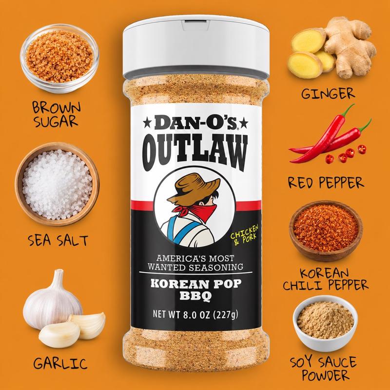 Dan-O's Outlaw Korean Pop BBQ Seasoning 8 oz