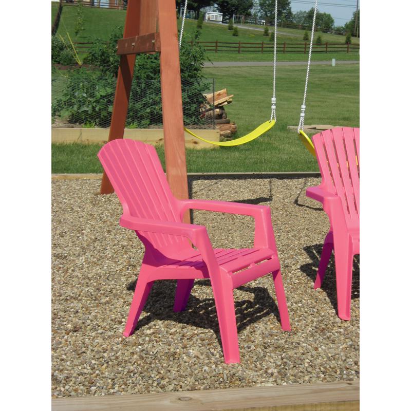 Adams Pink Resin Frame Adirondack Kids Chair