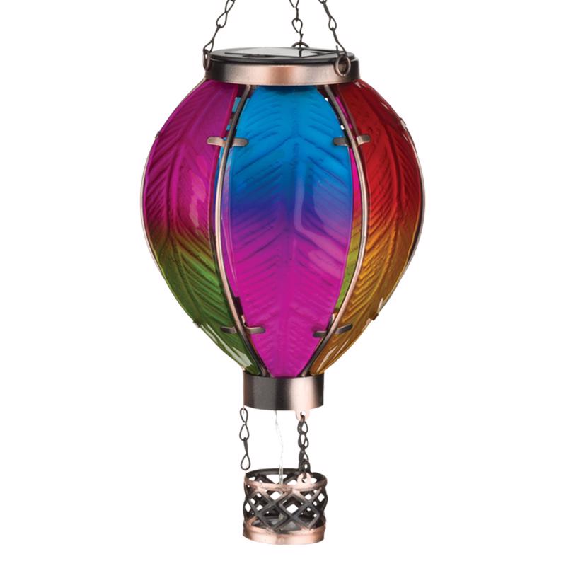 Regal Art & Gift Multicolored Glass/Metal 15 in. H X 5 in. L Solar Air Balloon