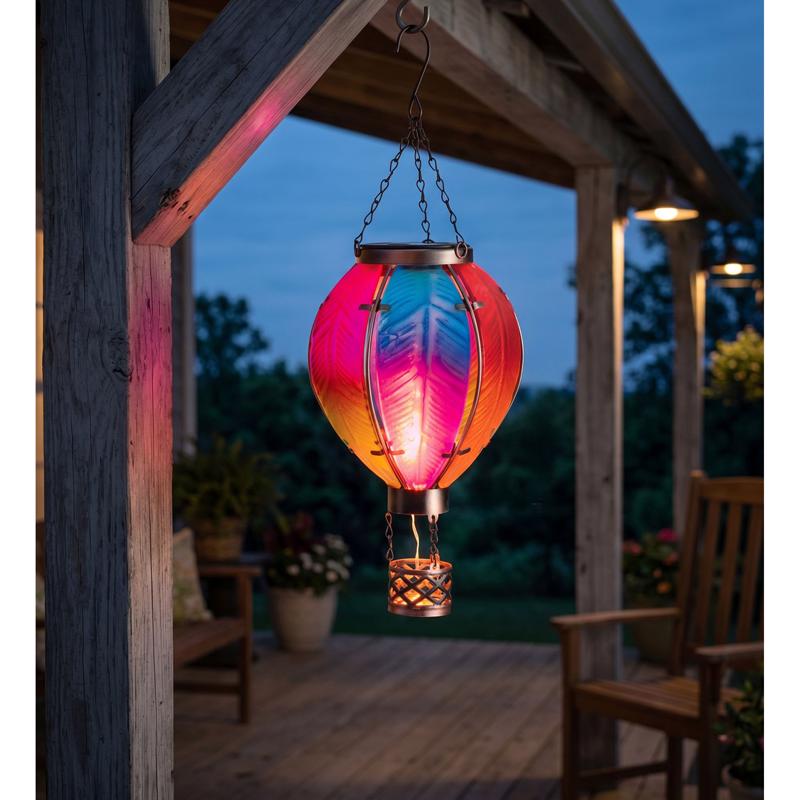 Regal Art & Gift Multicolored Glass/Metal 15 in. H X 5 in. L Solar Air Balloon