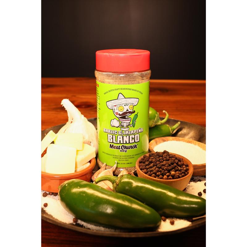Meat Church Garlic and Jalapeno Bar-B-Q Rub/Seasoning 12 oz