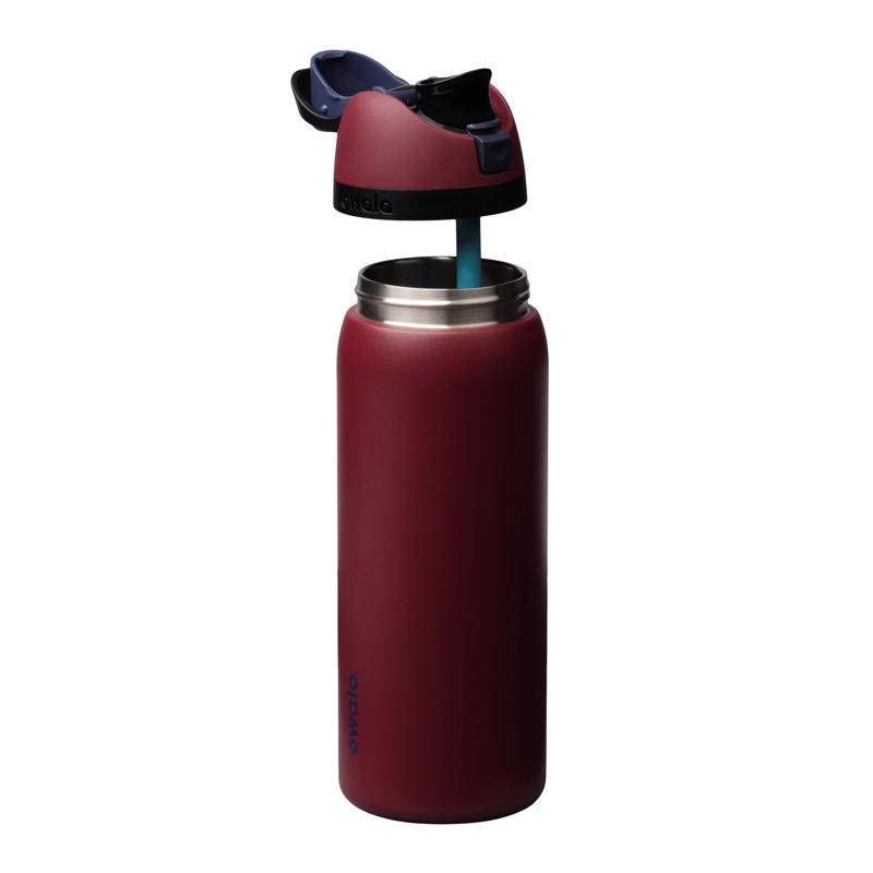 Owala FreeSip 32 fl. oz. Burgundy Bay BPA Free Vacuum Insulated Bottle