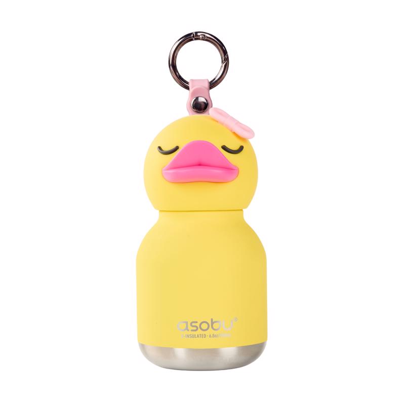Asobu 6.75 oz Yellow BPA Free Insulated Kids Water Bottle w/Straw