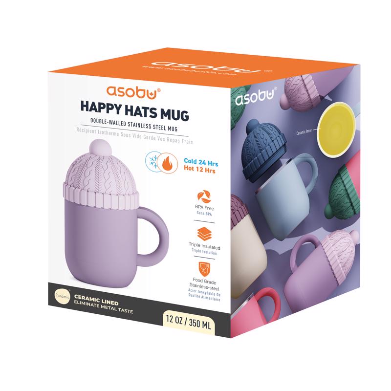 Asobu 12 oz Purple BPA Free Vacuum Insulated Mug