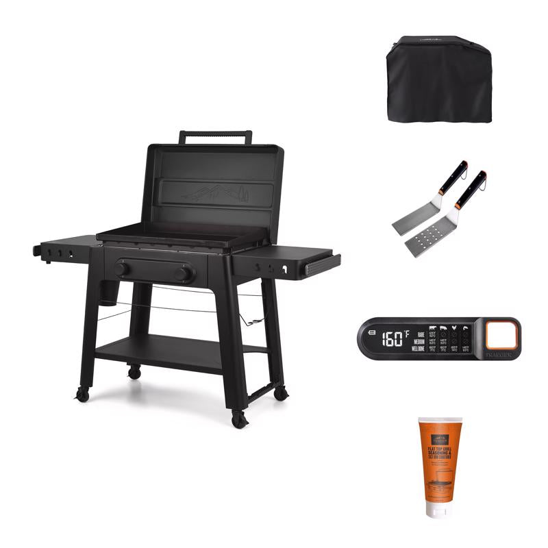 Traeger Irontop 2 Burner Griddle + Cover, Thermometer, Spatula and Griddle Conditioner
