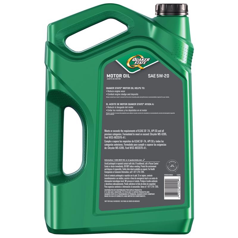Quaker State 5W-20 Gasoline Synthetic Blend Motor Oil 5 qt