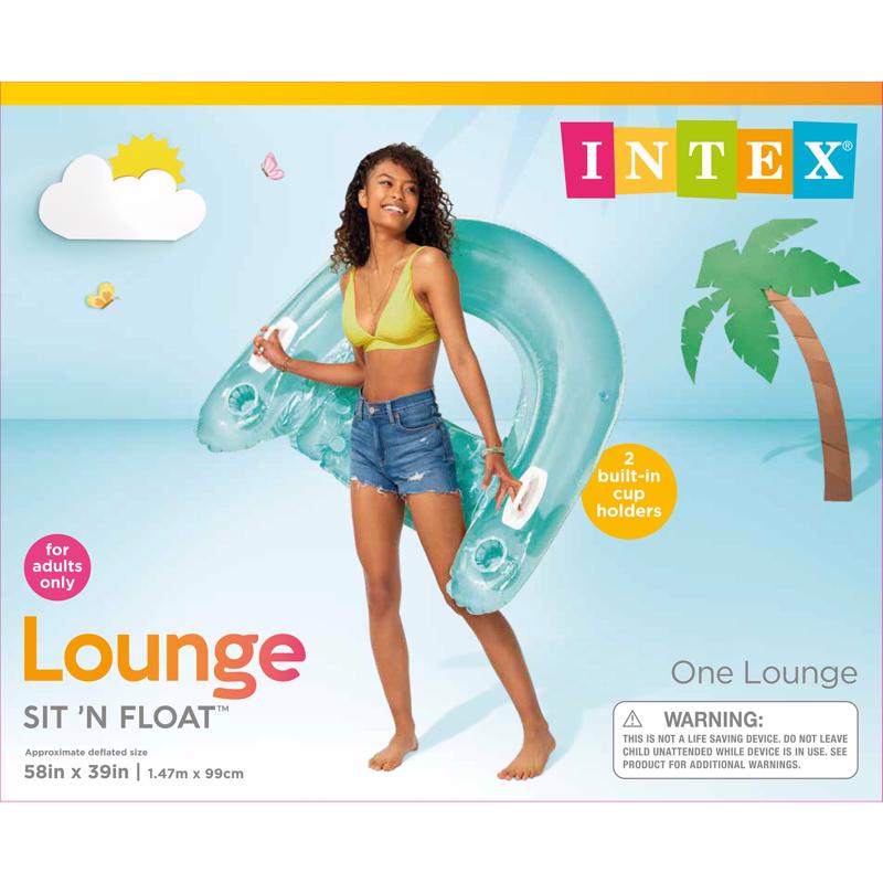 Intex Sit 'N Float Assorted Vinyl Inflatable Floating Lounger