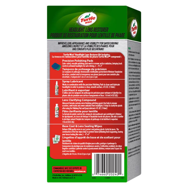 Turtle Wax Glass/Metal/Plastic Headlight Restorer Kit