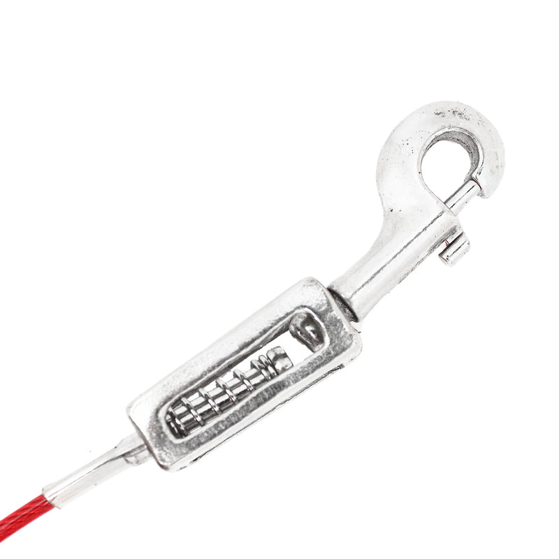 PDQ Red Vinyl Coated Cable Dog Tie Out Large