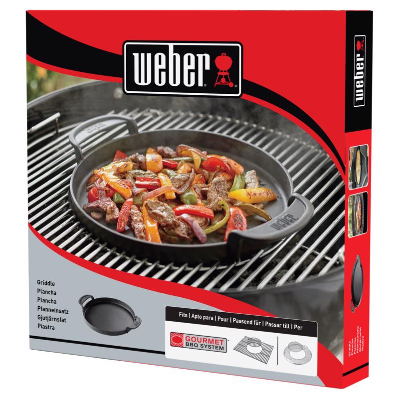 Weber Gourmet BBQ System Cast Iron/Porcelain Grill Top Griddle 15.2 in. L X 12 in. W 1 pk