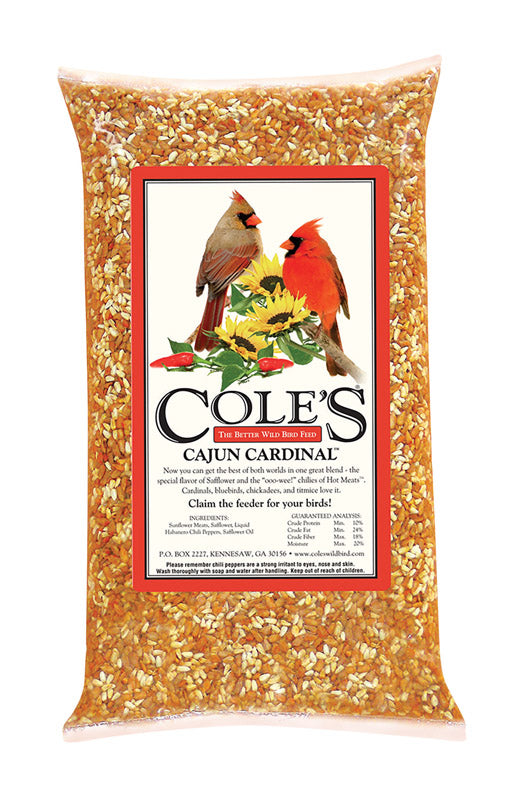 Cole's Cajun Cardinal Assorted Species Sunflower Meats Wild Bird Food 10 lb