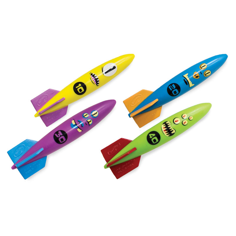 SwimWays Toypedo Assorted Plastic Rockets Pool Diving Toy