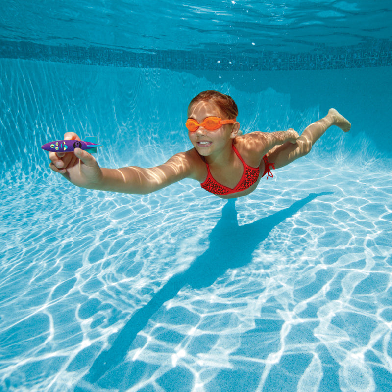 SwimWays Toypedo Assorted Plastic Rockets Pool Diving Toy