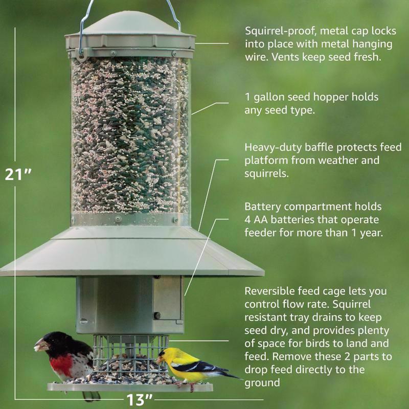 Wingscapes Wild Bird 1 gal Plastic Tube Seed Feeder
