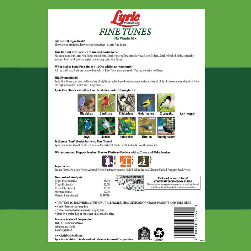 Lyric Fine Tunes Assorted Species Peanut Pieces Wild Bird Food 5 lb