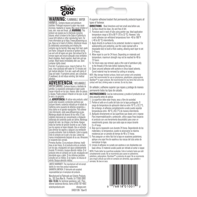 Shoe Goo Clear Shoe Repair and Protective Coating 3.7 oz