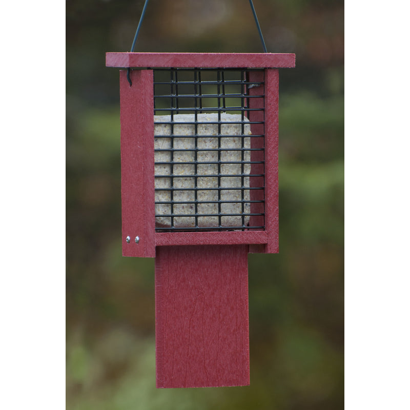 Woodlink Going Green Wild Bird 1 lb Plastic/Wire Tail-prop Suet Feeder 2 ports