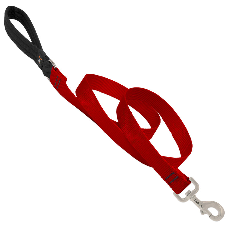 DOG LEASH 6FT 1" RED