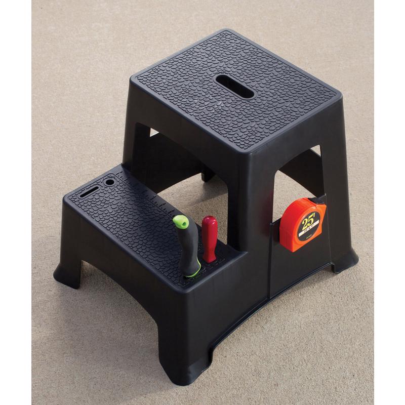 Tricam 16 in. H X 15.75 in. W X 19.25 in. D 325 lb. capacity 2 step Plastic Step Stool