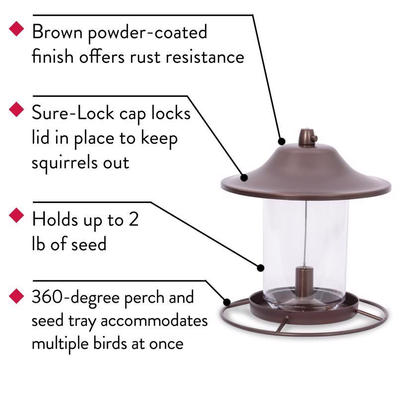 Perky-Pet Wild Bird 2 lb Metal/Plastic Panorama Bird Feeder 1 ports