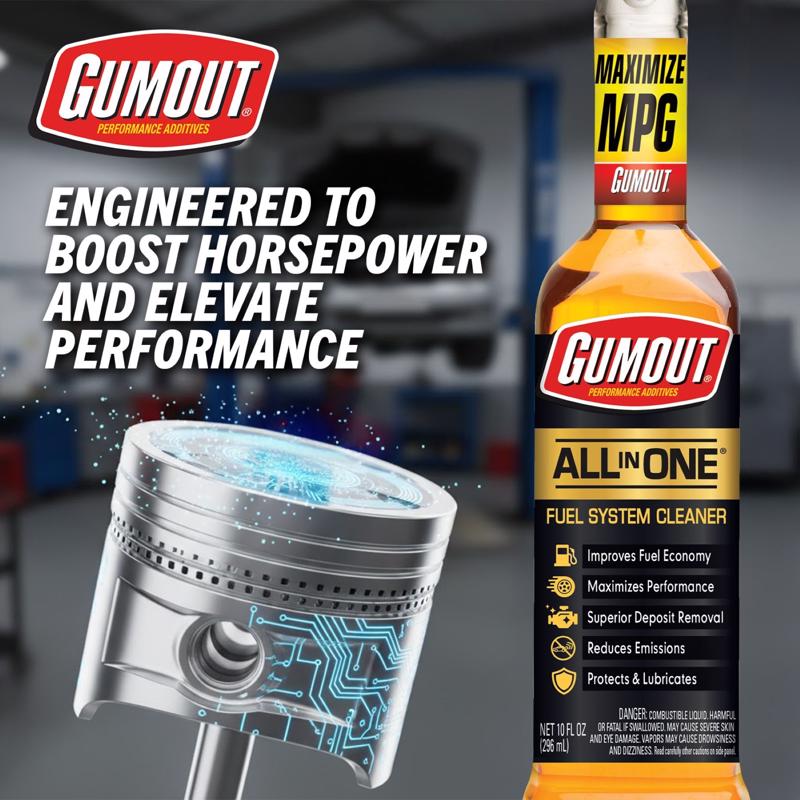 Gumout All-In-One Gasoline Fuel System Cleaner 10 oz