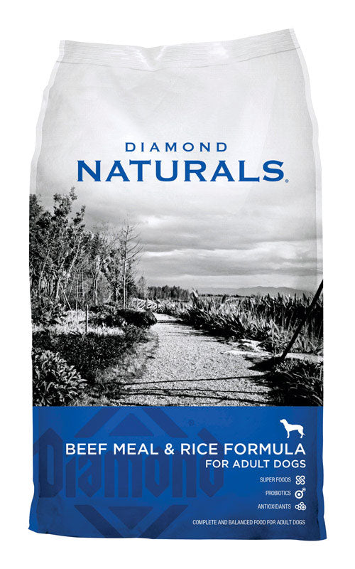 Diamond Naturals Adult Beef Meal and Rice Dry Dog Food Grain Free 40 lb