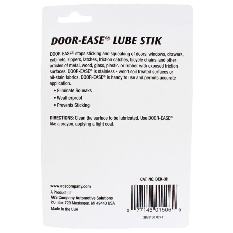 AGS Door-Ease Stick Lubricant 1.6 oz