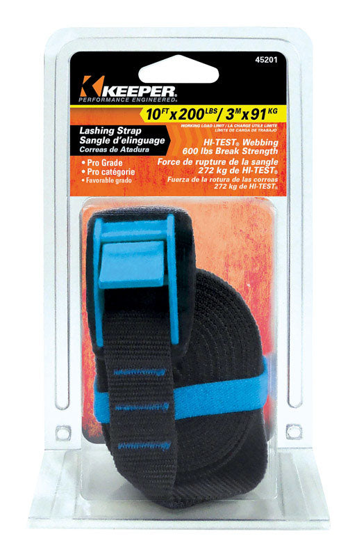 Keeper 1 in. W X 10 ft. L Gray Lashing Strap 200 lb 1 pk