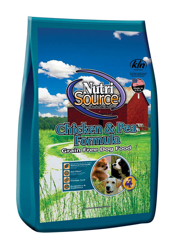 NutriSource All Ages Chicken & Pea Cubes Dog Food Grain Free 5 lb