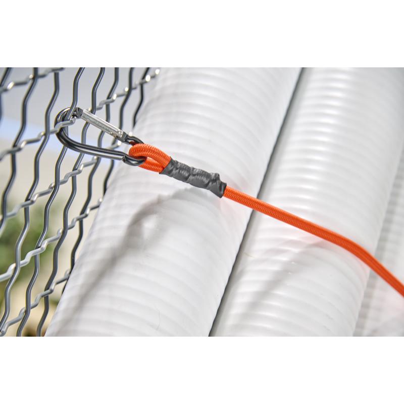 Keeper Orange Carabiner Style Bungee Cord 36 in. L X 0.315 in. 2 pk