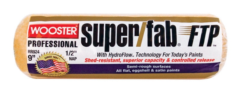 Wooster Super/Fab FTP Synthetic Blend 9 in. W X 1/2 in. Paint Roller Cover 1 pk