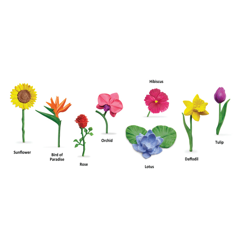 Safari Ltd. Toobs Flowers Toy 8 pc