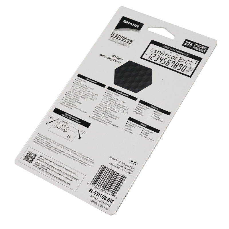 Sharp Black 12 digit Solar Powered Scientific Calculator