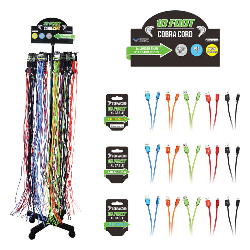 CELL PHONE CORDS 10 FT