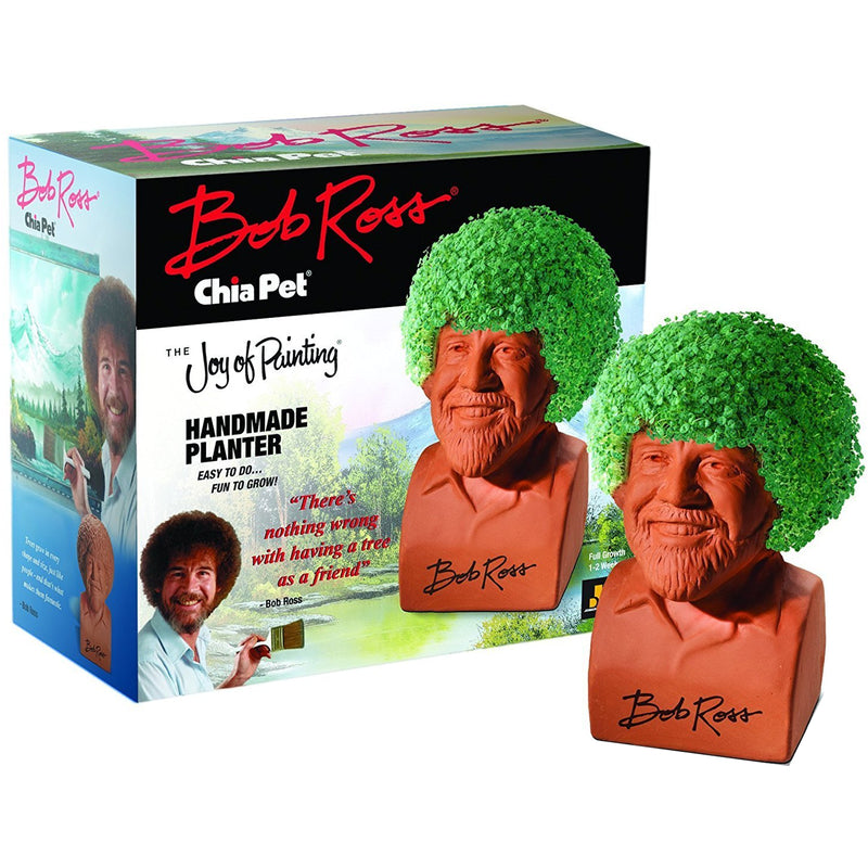 Chia Pet Joy of Painting Bob Ross Decorative Planter Clay 1 pk