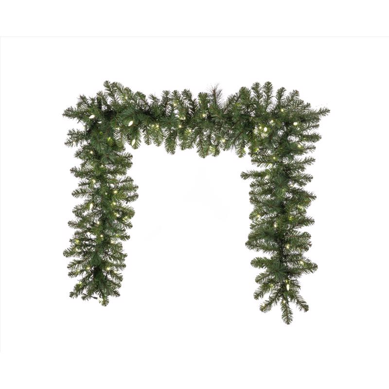 PINE GARLAND 9FT PRWHT