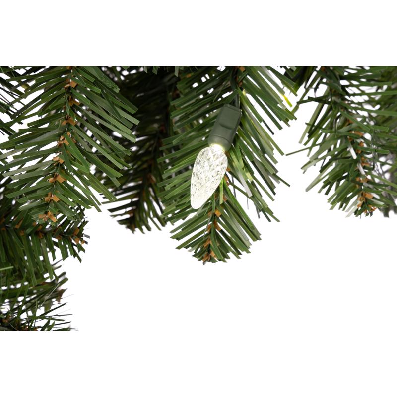 Celebrations Platinum 14 in. D X 9 ft. L LED Prelit Pure White Mixed Pine Christmas Garland