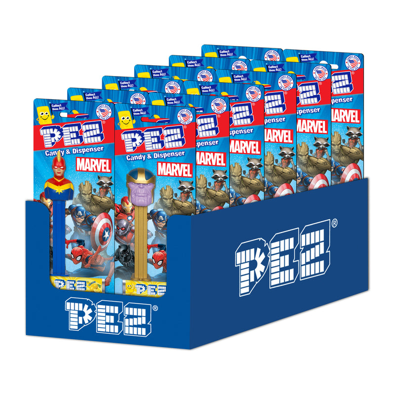 PEZ Marvel Fruit Flavor Candy and Dispenser 0.87 oz