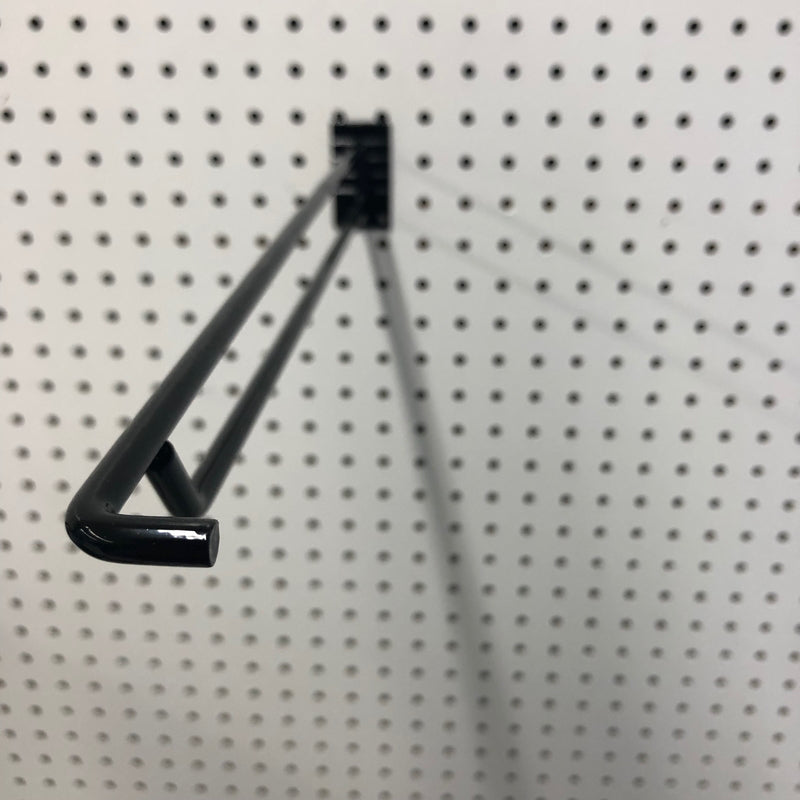 16 in. 250 Black Metal Display Brooms Peg Hook 1 pk