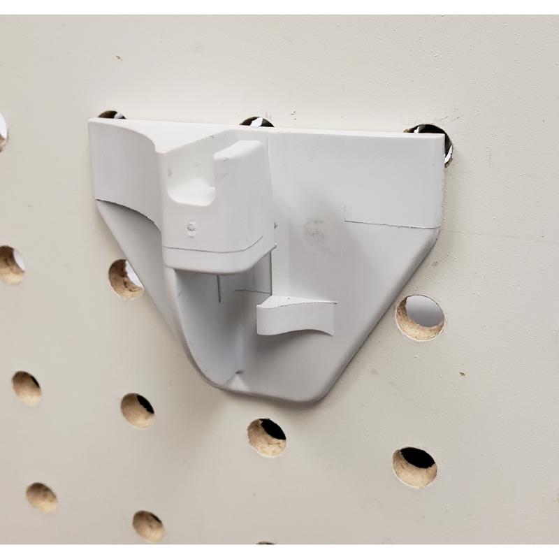 1.35 in. 250 White Plastic Use with the hooks above Peg Hook Back 100 pk