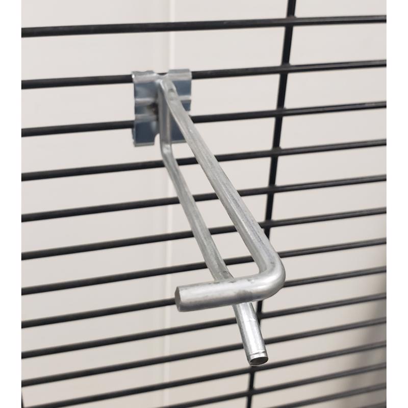 4 in. 212 Silver Metal Cross bar non scanning hooks Wire Rack Hooks 50 pk