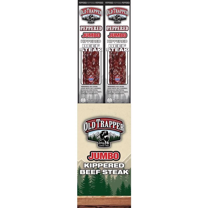Old Trapper Kippered Peppered Beef Steak 2 oz Boxed