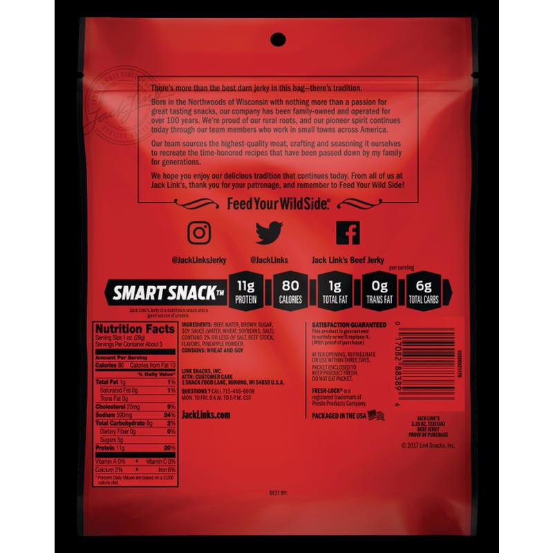 Jack Link's Teriyaki Beef Jerky 2.85 oz Bagged