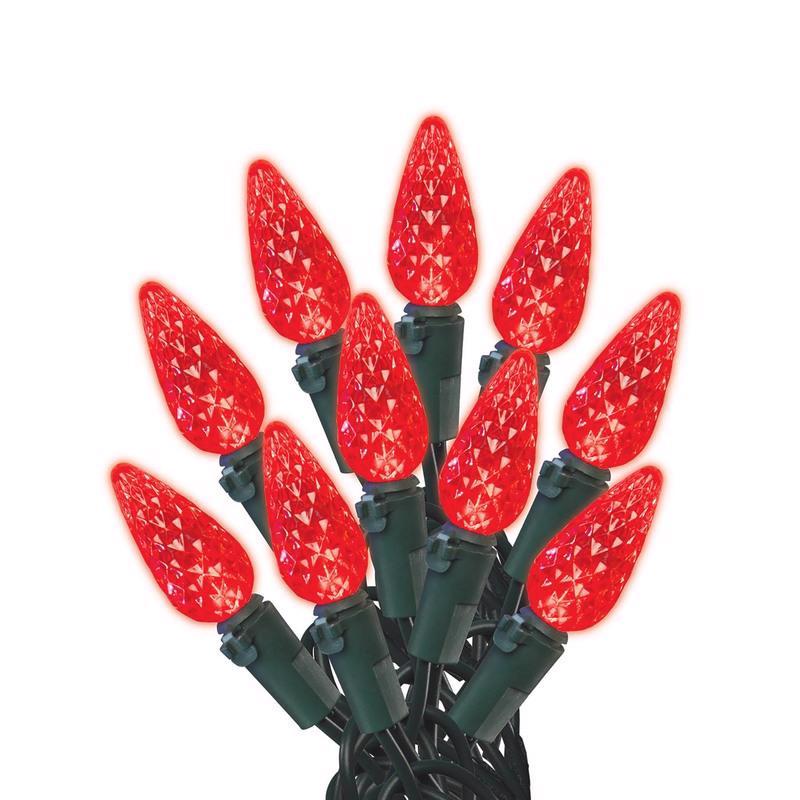 LED C6 RED LGHT 100CT