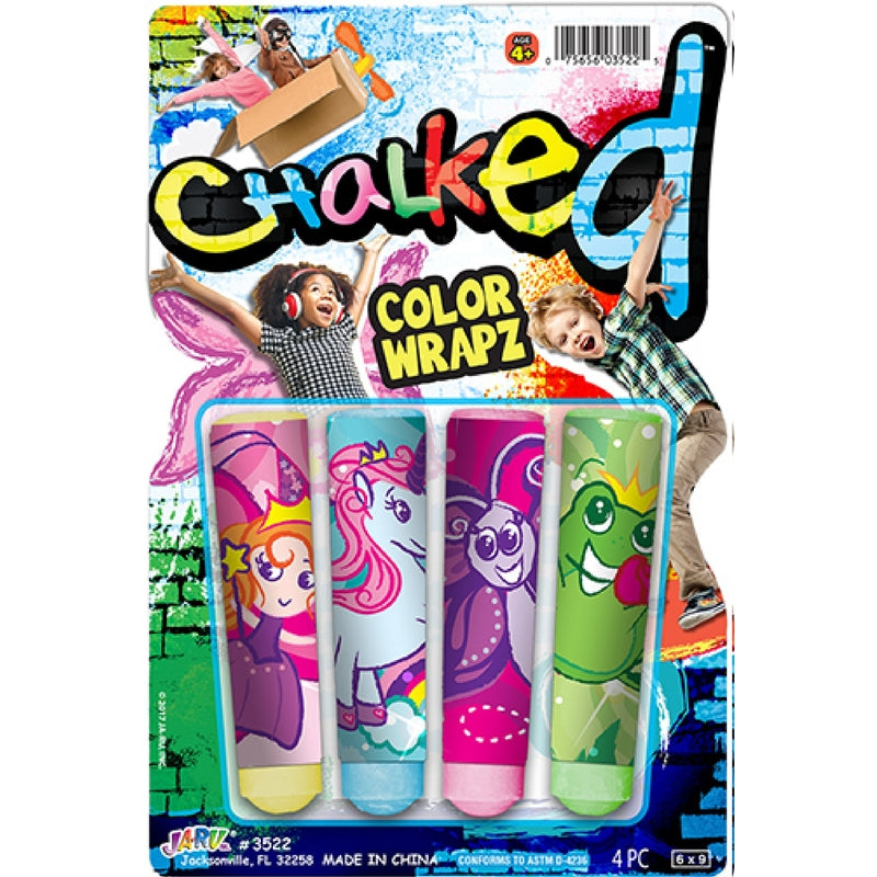 Ja-Ru Color Wrapz Sidewalk Chalk Assorted 4 pc